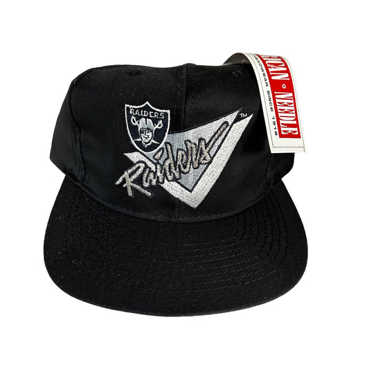 Vintage Los Angeles Raiders American Needle Black Snap Back Hat (New with Tags)