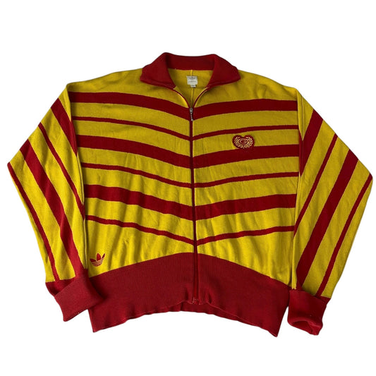 Carlo Gruber Vintage Adidas Sweater Striped Knit Quarter Zip