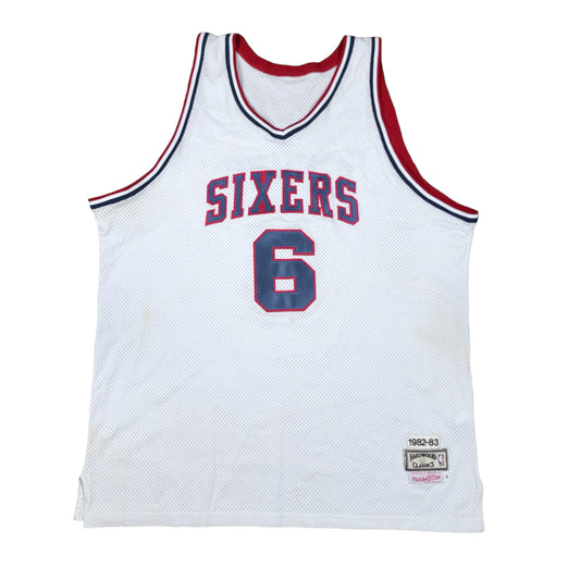 Julius Erving #6 Philidephia 76ers White Mitchell & Ness Jersey