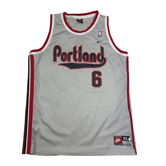 Bonzi Wells Nike Portland Trailblazers Gray Basketball Jersey