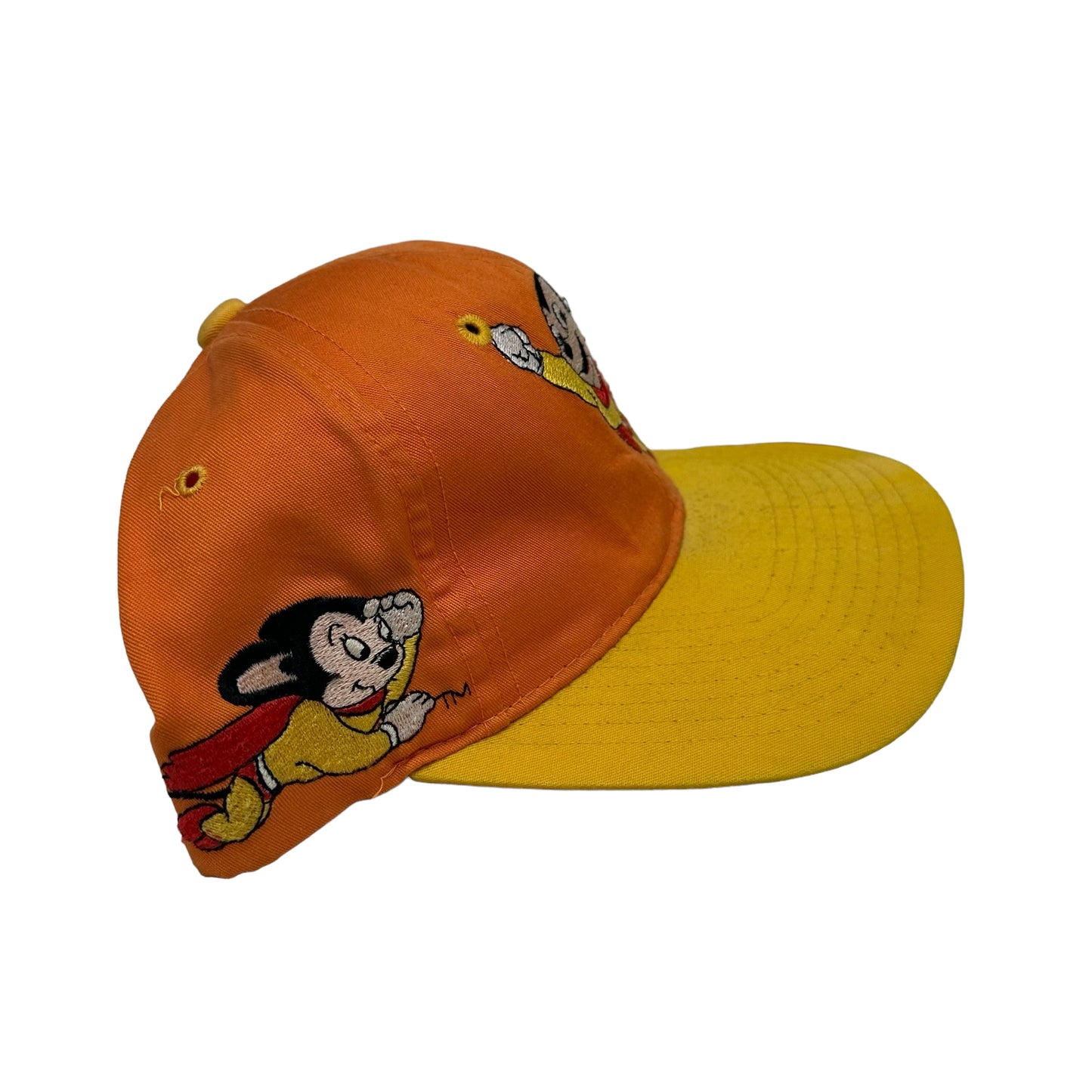 Vintage Mighty Mouse Orange American Needle Block Head Snap Back Hat