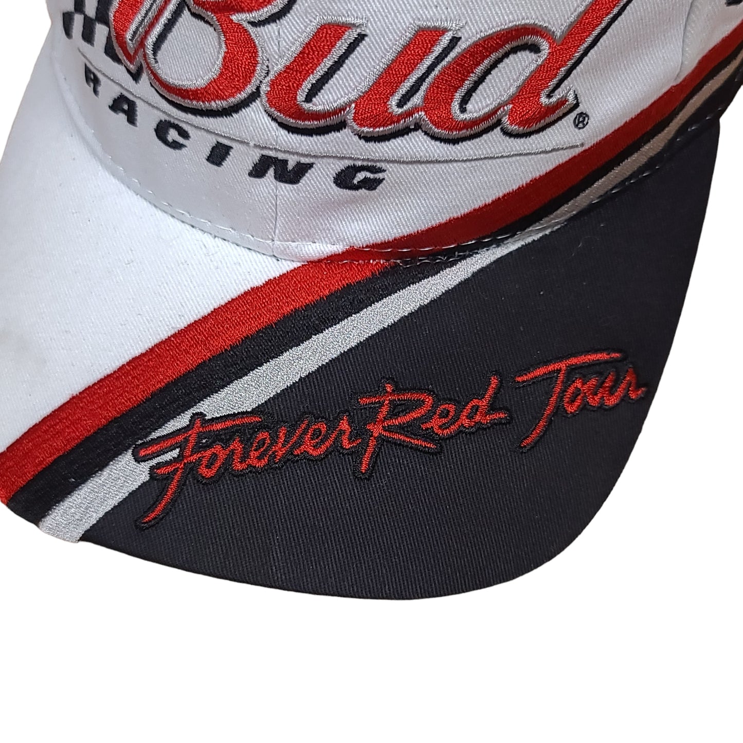 Bud Racing Forever Red Tour Velcro Back Hat