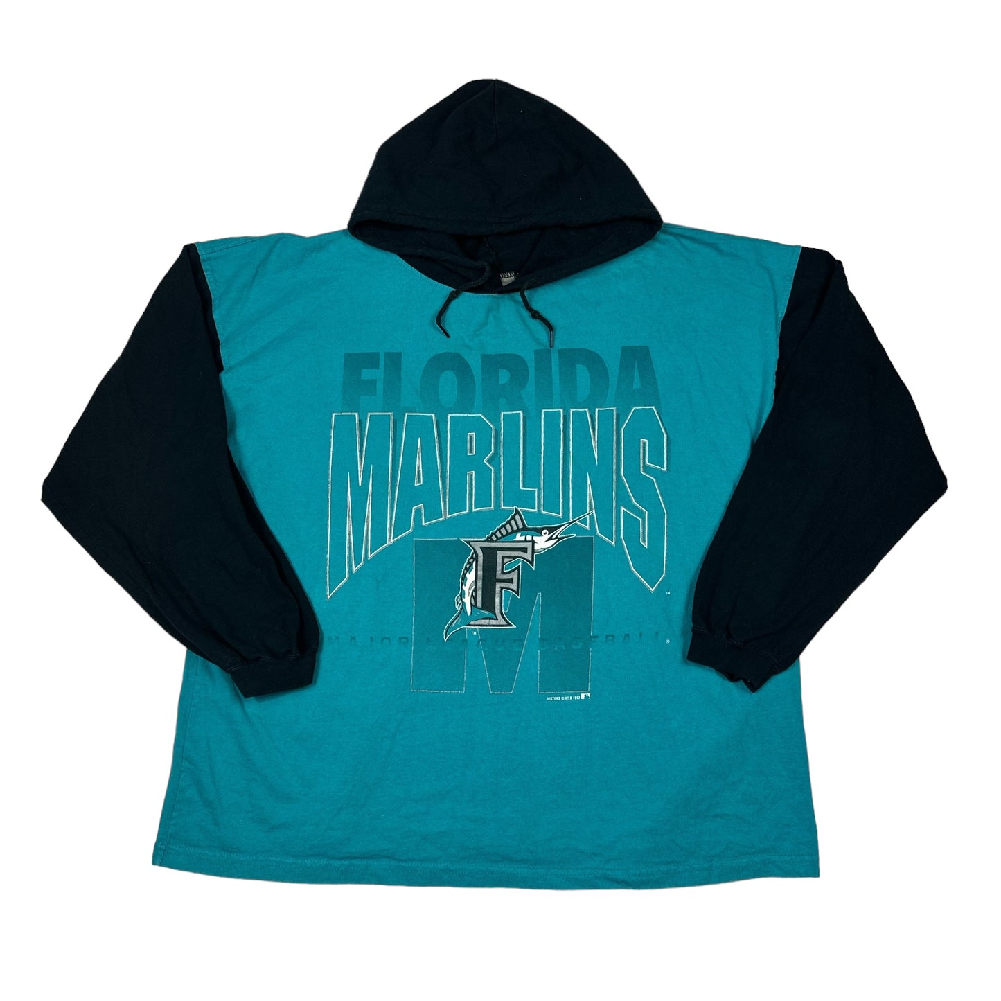 Vintage Florida Marlins Shirt with Hood 1993