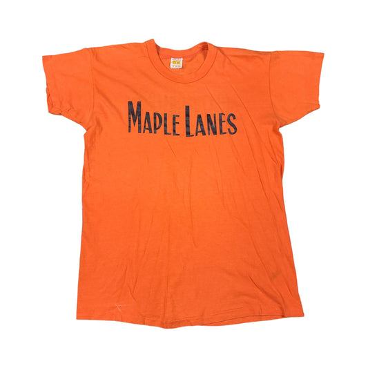 Vintage 70's Maple Lanes Russell Athletic Orange Tee