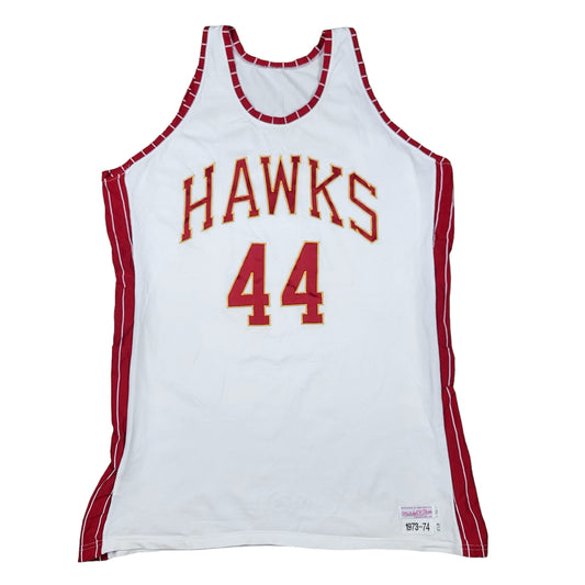 Pistol Pete Maravich Atlanta Hakws Whtie Mitchell & Ness Basketball Jersey