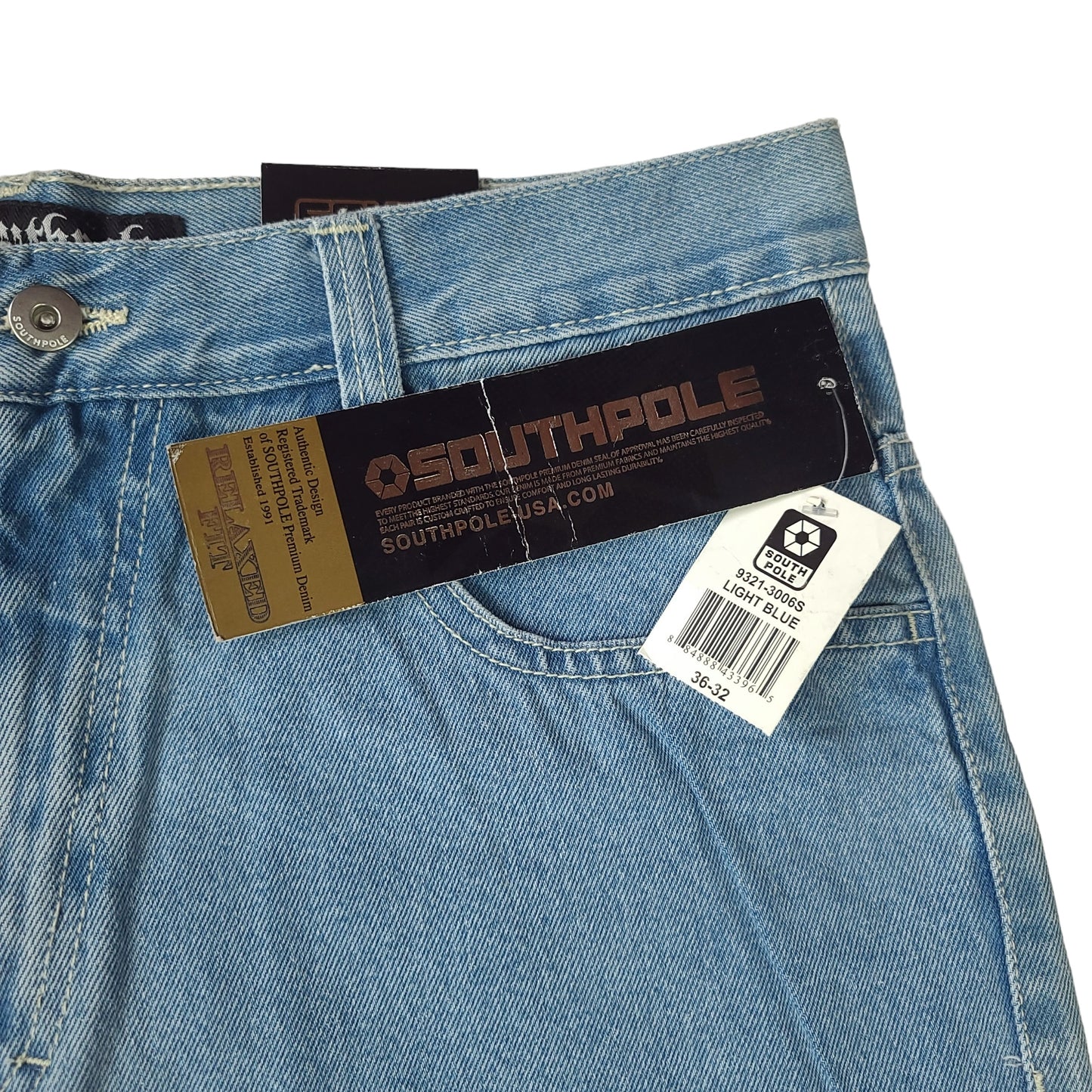 Vintage Y2K Light Blue South Pole Relaxed Fit Denim Pants