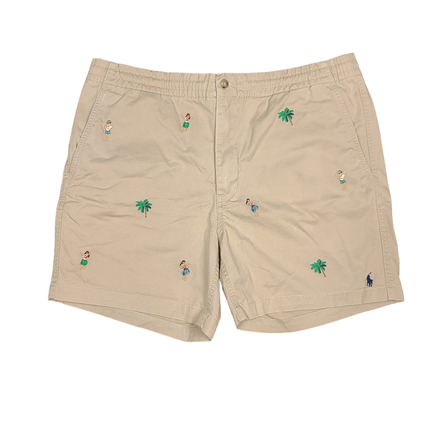 Polo Ralph Lauren Beige Embroidered Island Shorts