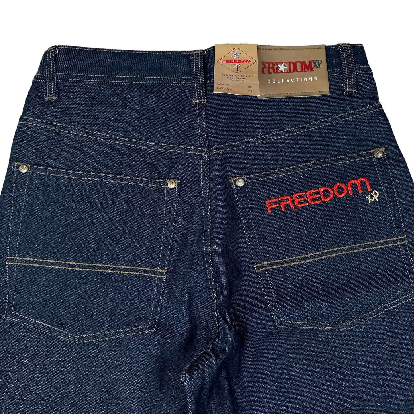 Vintage Y2K Freedom Dark Blue Denim Pants