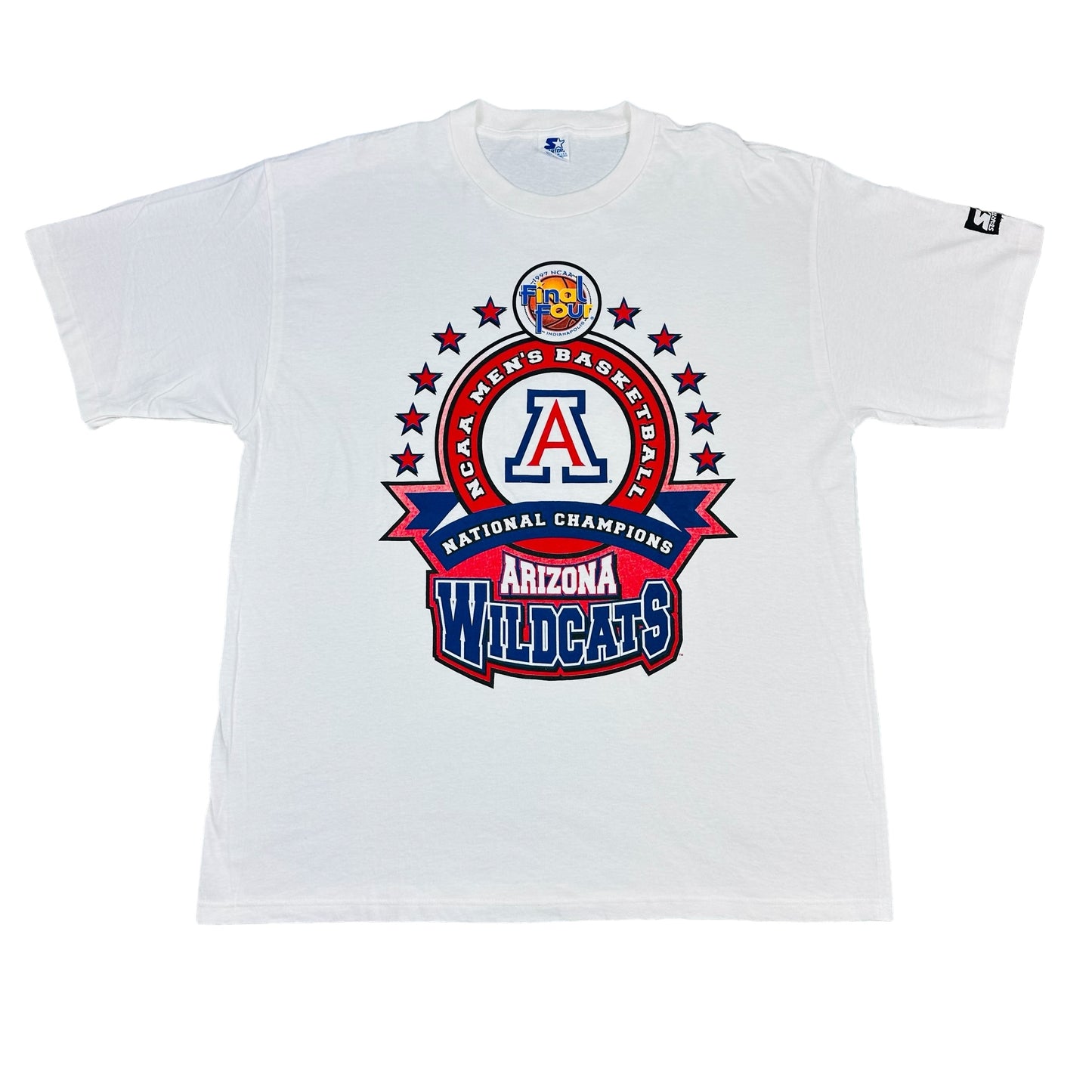 Vintage University of Arizona Wildcats White National Champions Starter Tee