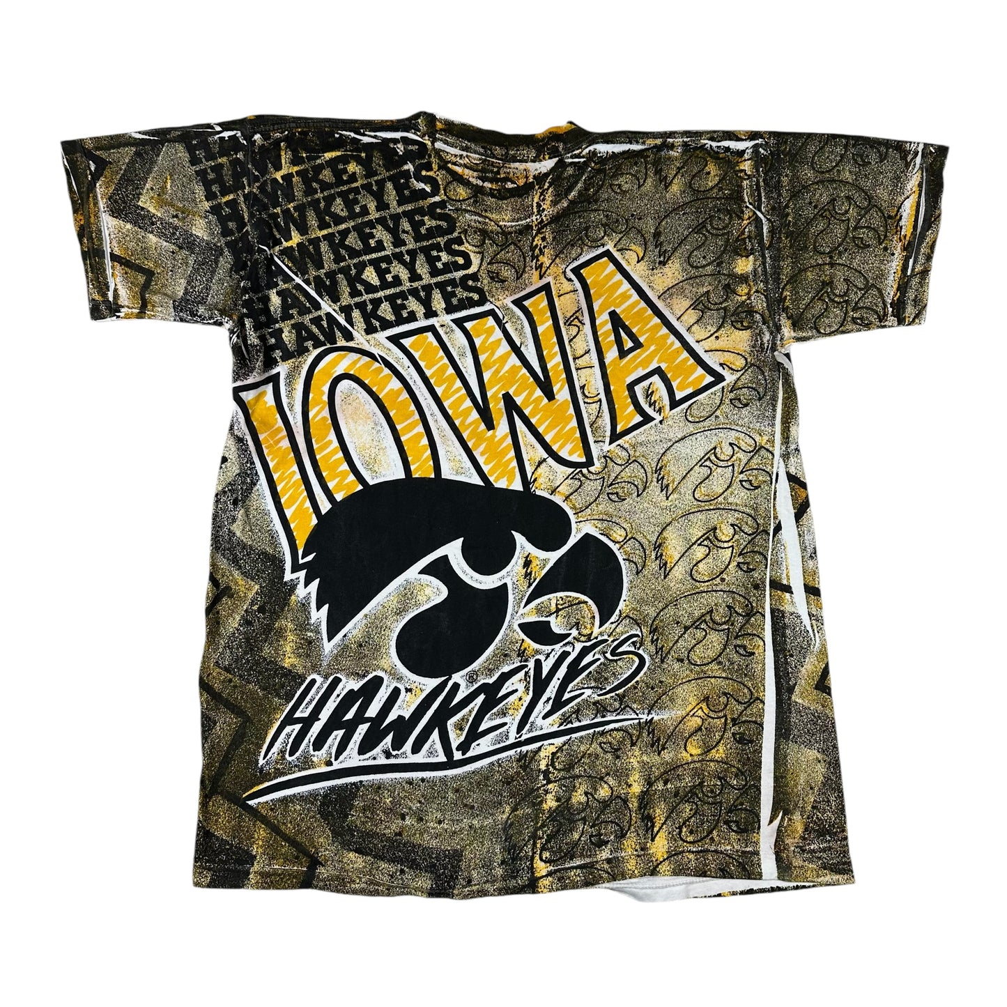 Vintage University of Iowa Shirt Cotton Armor All Over Print