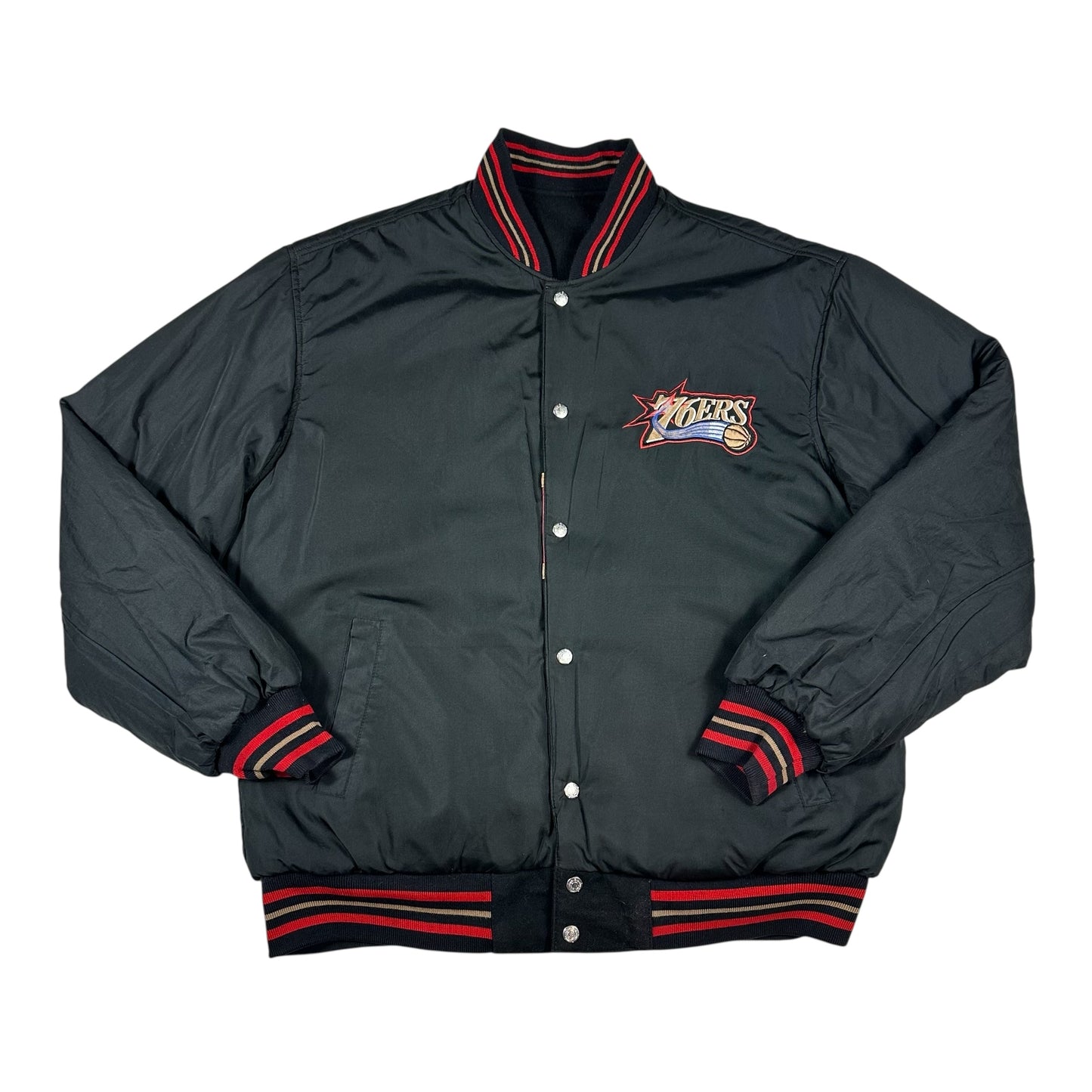 Vintage 76ers Jacket Jeff Hamilton Reversible