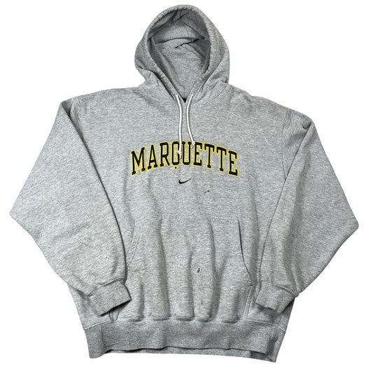 Vintage Marquette University Hoodie Nike Center Swoosh