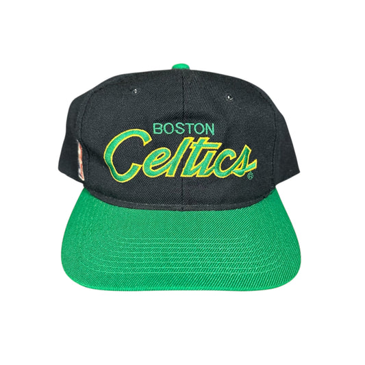 Vintage Boston Celtics Hat Sports Specialties Script Wool