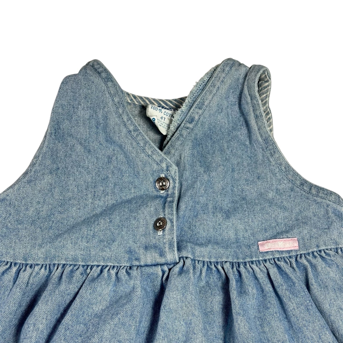 Vintage Oshkosh Dress Denim Girls Toddler