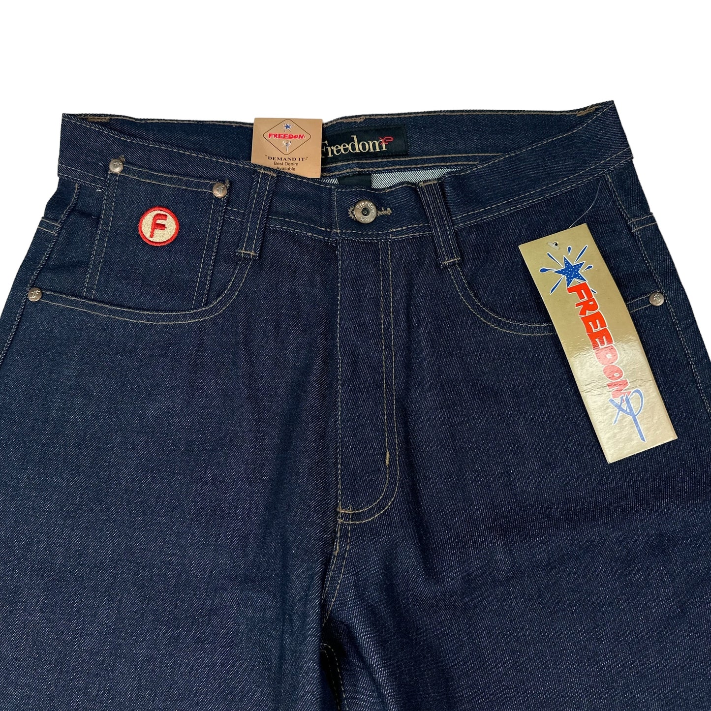 Vintage Y2K Freedom Dark Blue Denim Pants