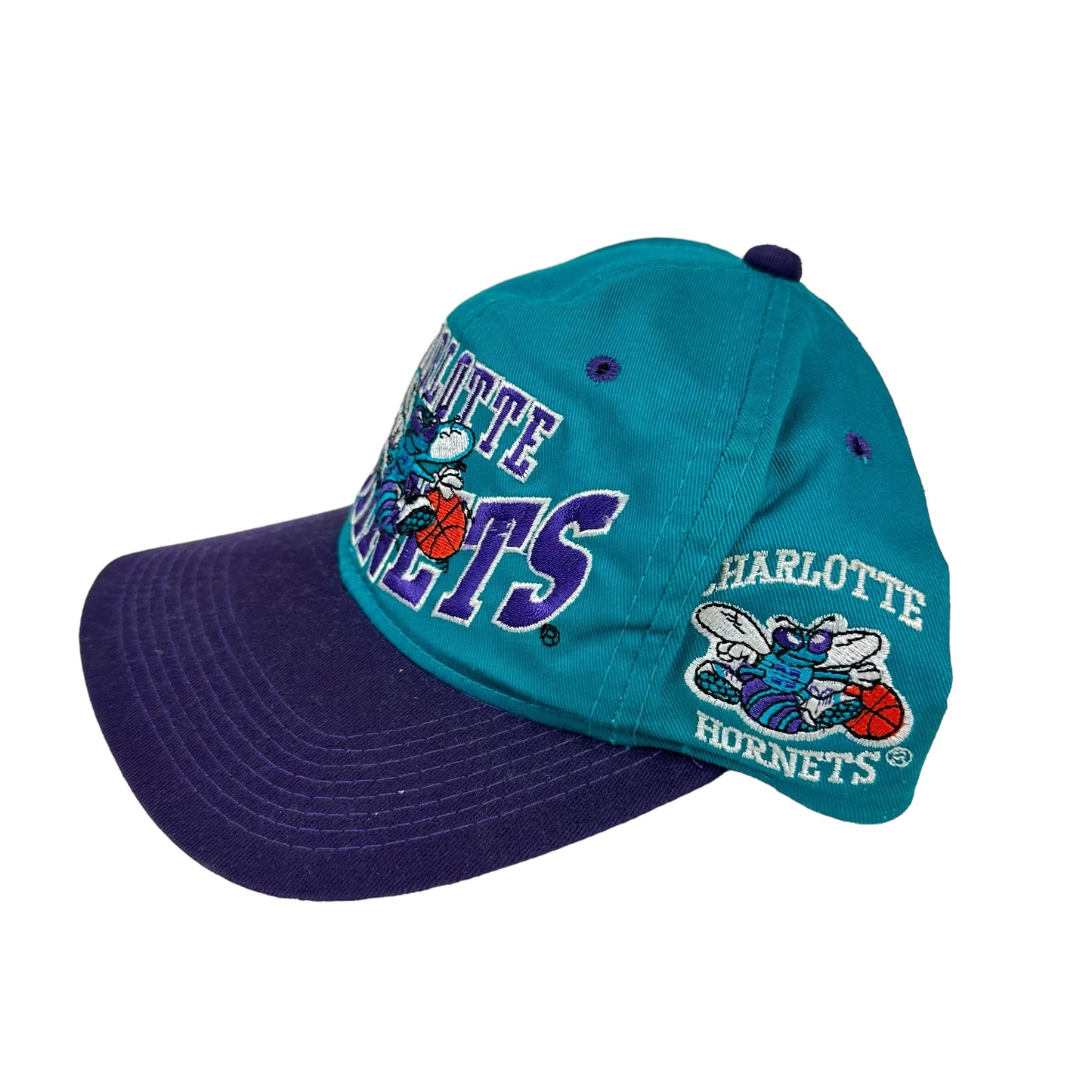 Vintage Charlotte Hornets Blue G Cap Snap Back Hat