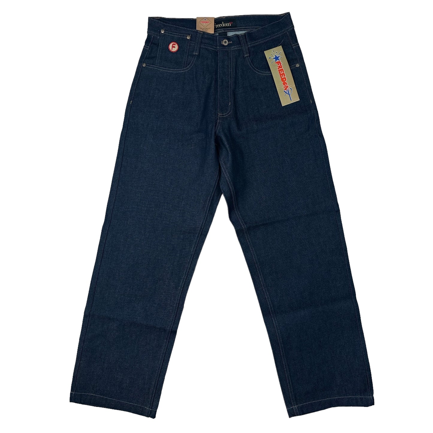 Vintage Y2K Freedom Dark Blue Denim Pants