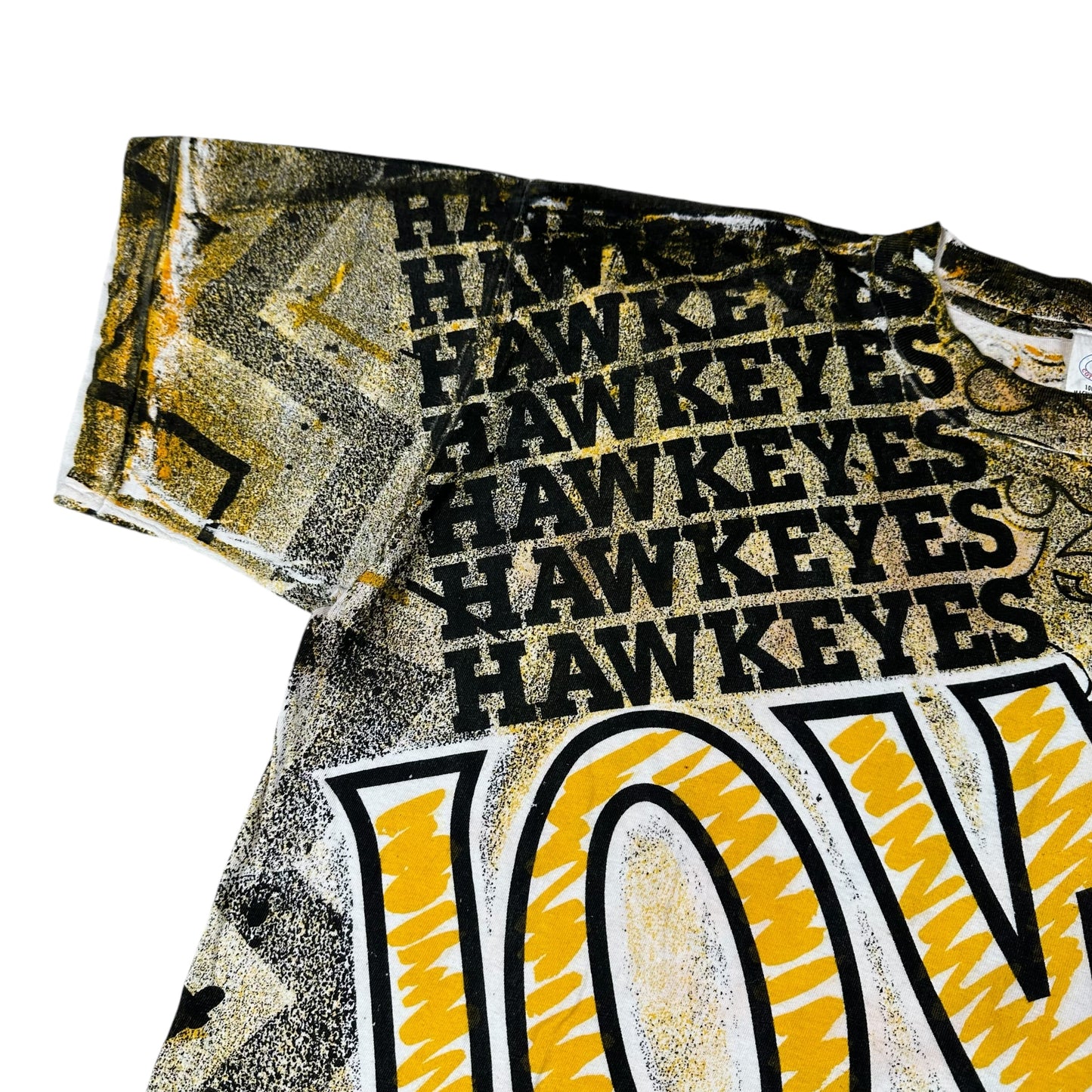 Vintage University of Iowa Shirt Cotton Armor All Over Print