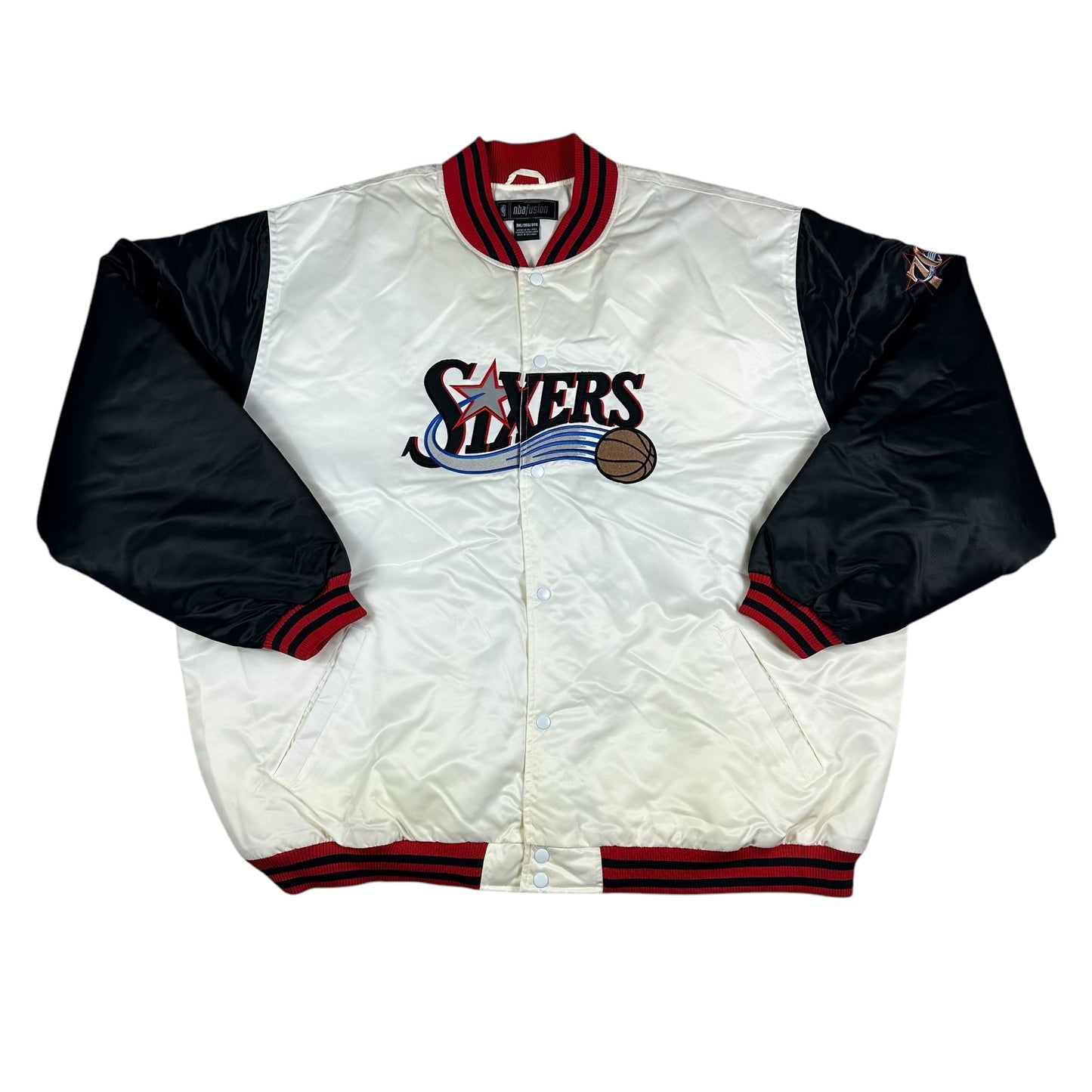 Vintage Philadelphia 76ers Jacket NBA Fusion Satin