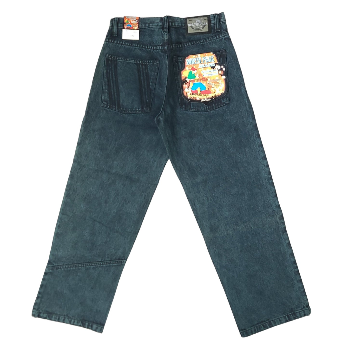 Vintage Y2K Dark Blue/Green North Peak Denim Pants