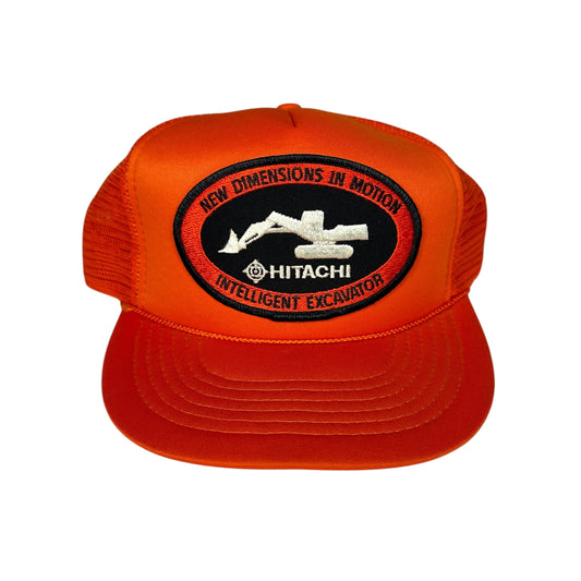 Hitachi Vintage Trucker Hat Orange