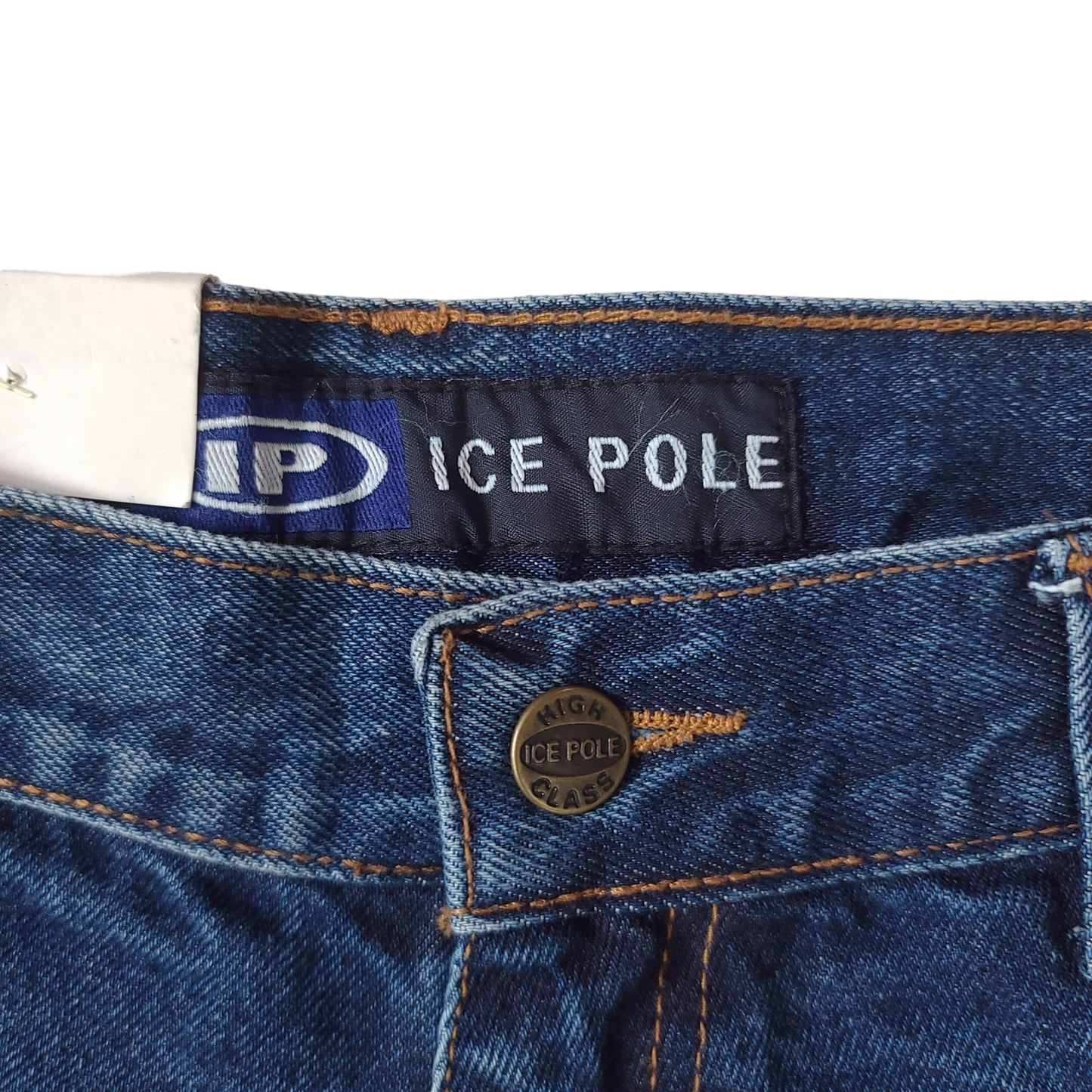 Vintage Y2K Ice Pole Rinse Blue Embroidered Denim Pants