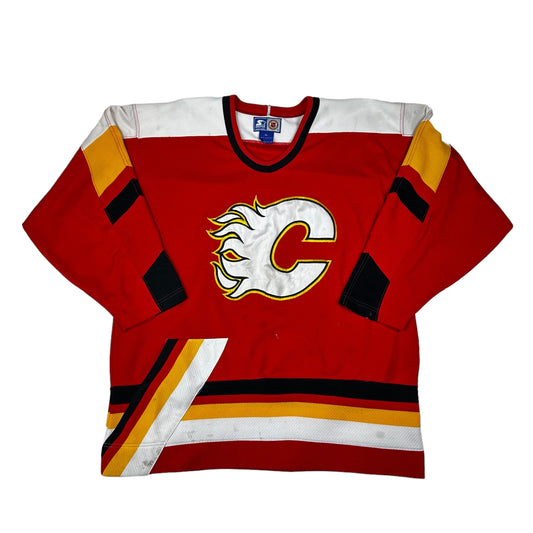 Vintage Calagary Flames Red Starter Hockey Jersey