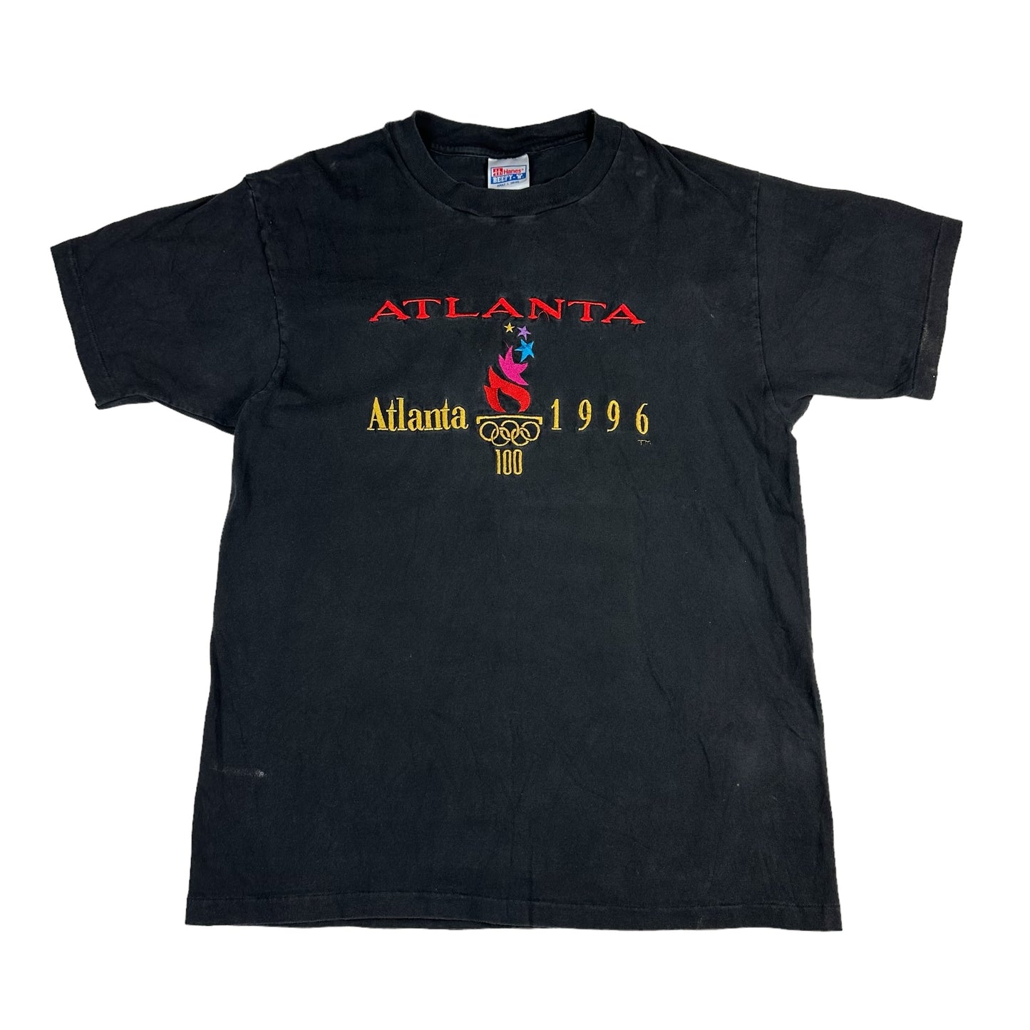 Vintage Atlanta 1996 Olympics Black Embroidered Tee