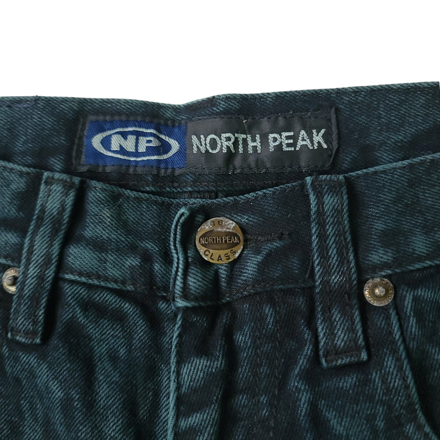 Vintage Y2K Dark Blue/Green North Peak Denim Pants