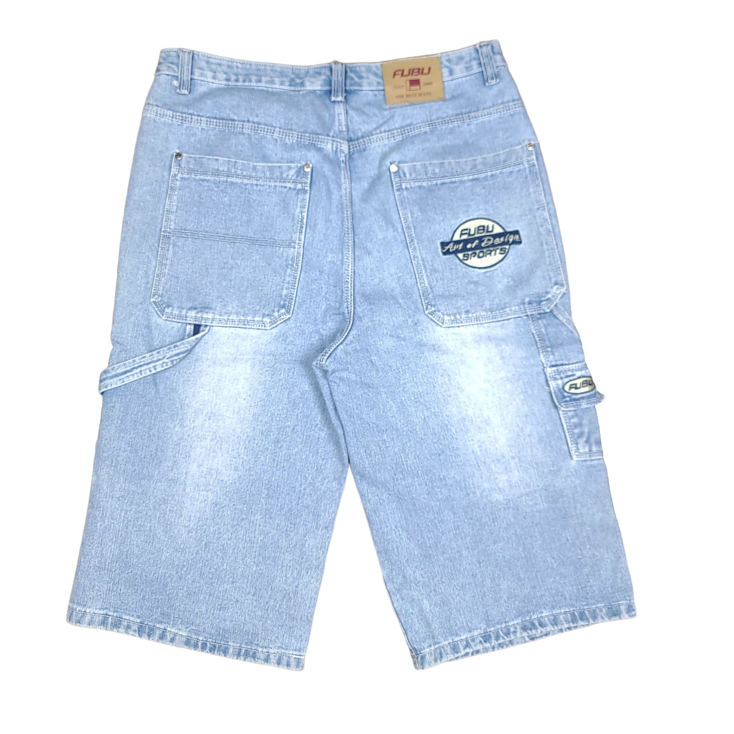 Vintage Y2K Light Blue Fubu Sport Denim Shortsa