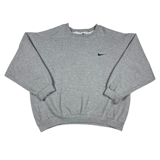 Vintage Nike Sweatshirt 90's Mini Swoosh Gray