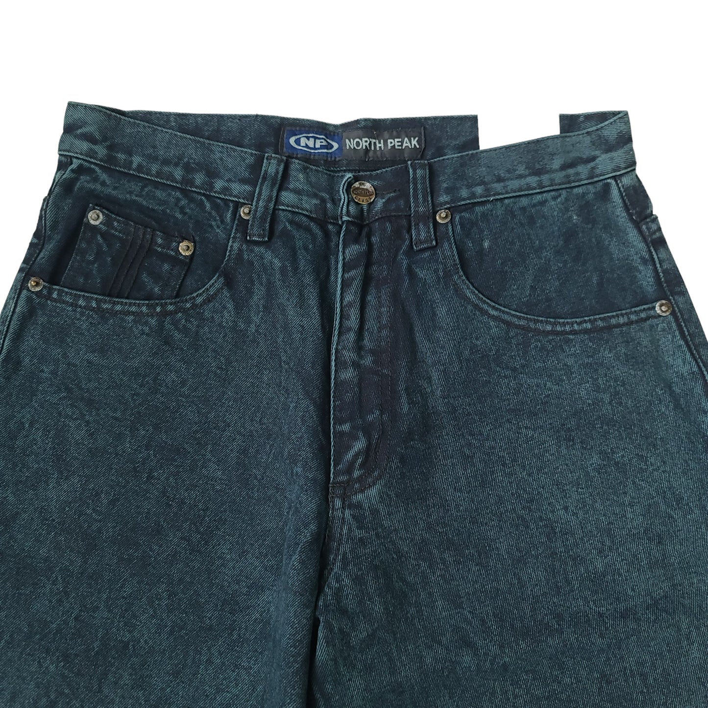 Vintage Y2K Dark Blue/Green North Peak Denim Pants