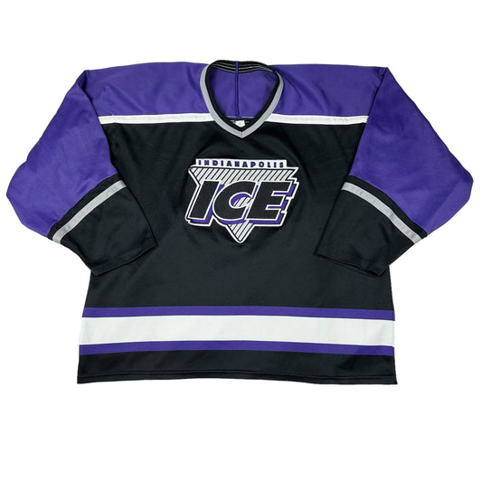 Vintage Indianapolis Ice Black & Purple Hockey Jersey