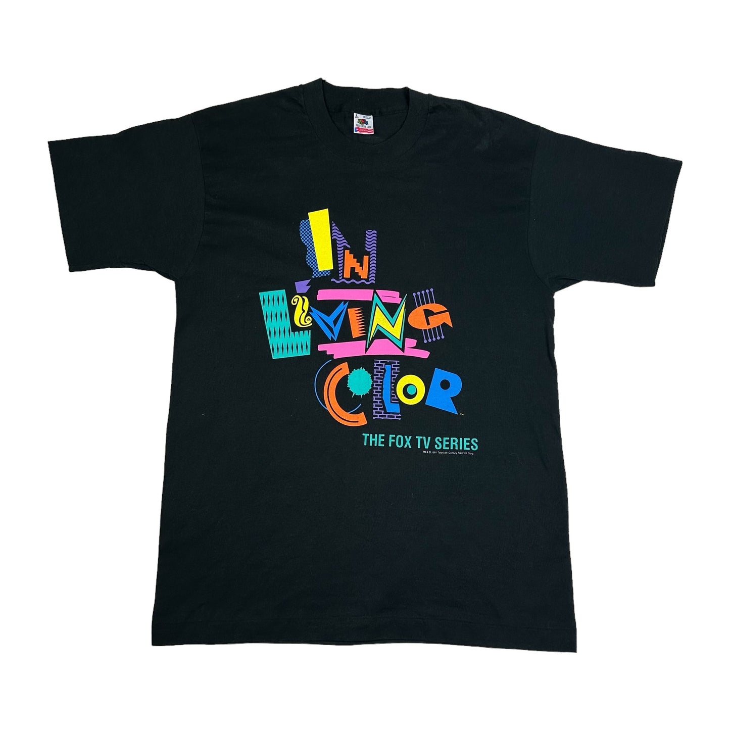 Vintage In Living Color 1991 Fox Black Tee