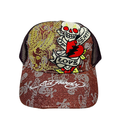 Ed Hardy Love Death Griffin Trucker Hat