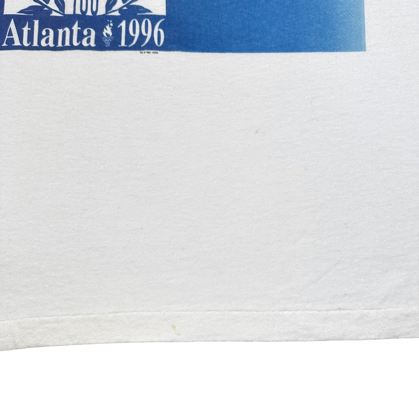 Vintage 1996 Atlanta Olympic Games Medal Runners Eagle White Tee