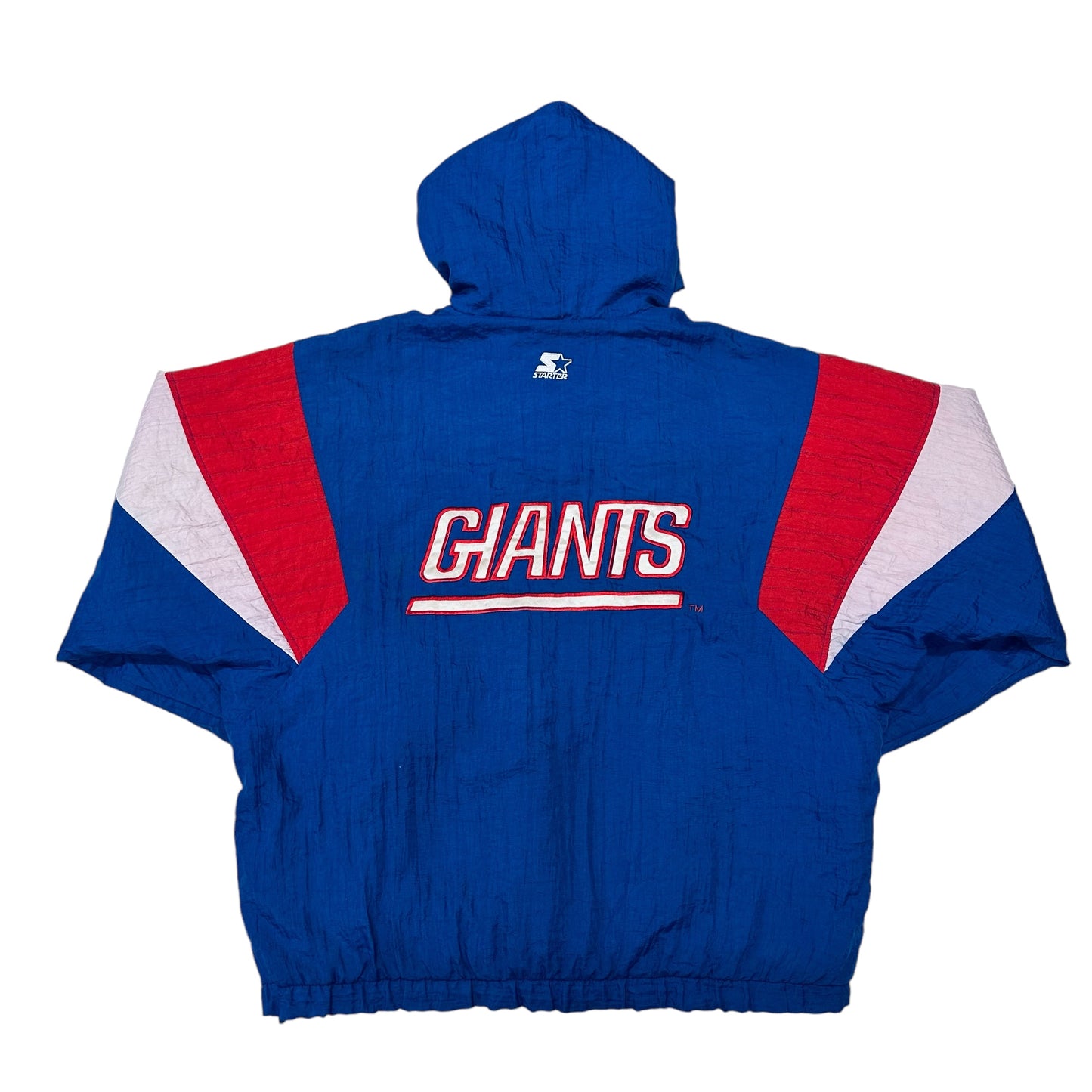 Vintage New York Giants Blue Starter Pullover Puffer Jacket