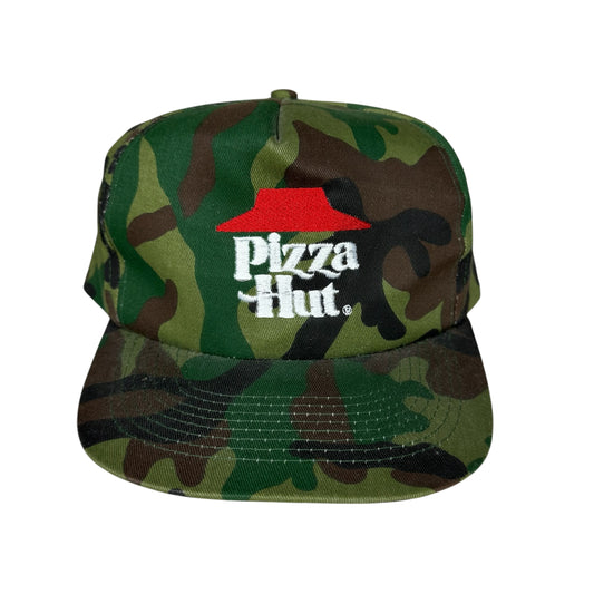 Vintage Pizza Hut Hat Army Camo Snapback