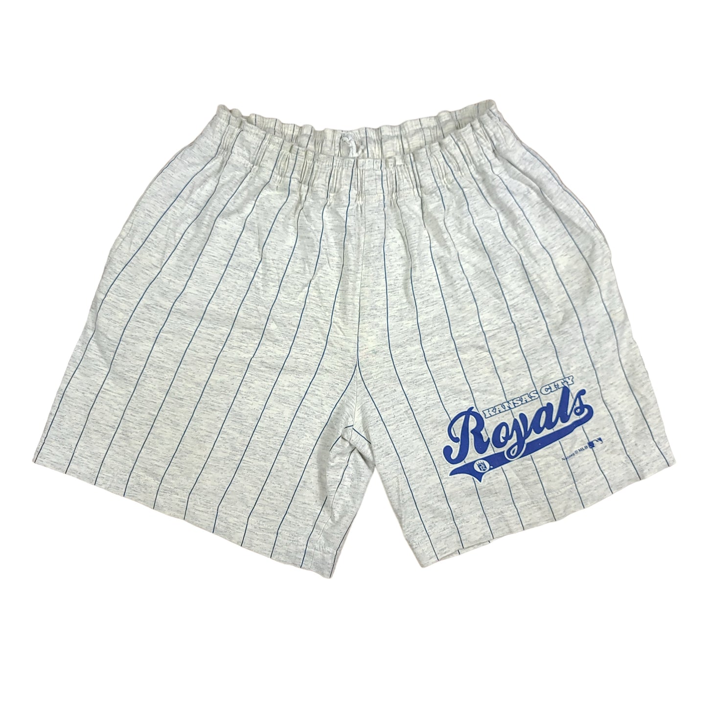 Vintage Kansas City Royals Gray Pinstripe Nutmeg Cottton Shorts