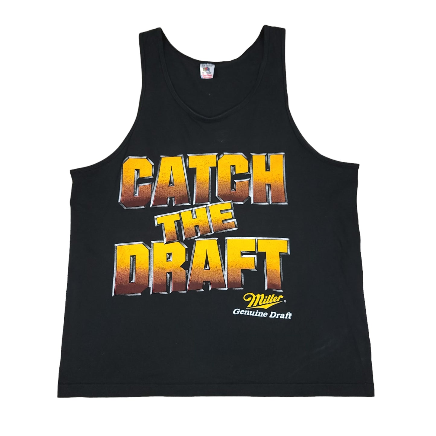 Vintage Miller Catch The Draft Black Beer Tank Top