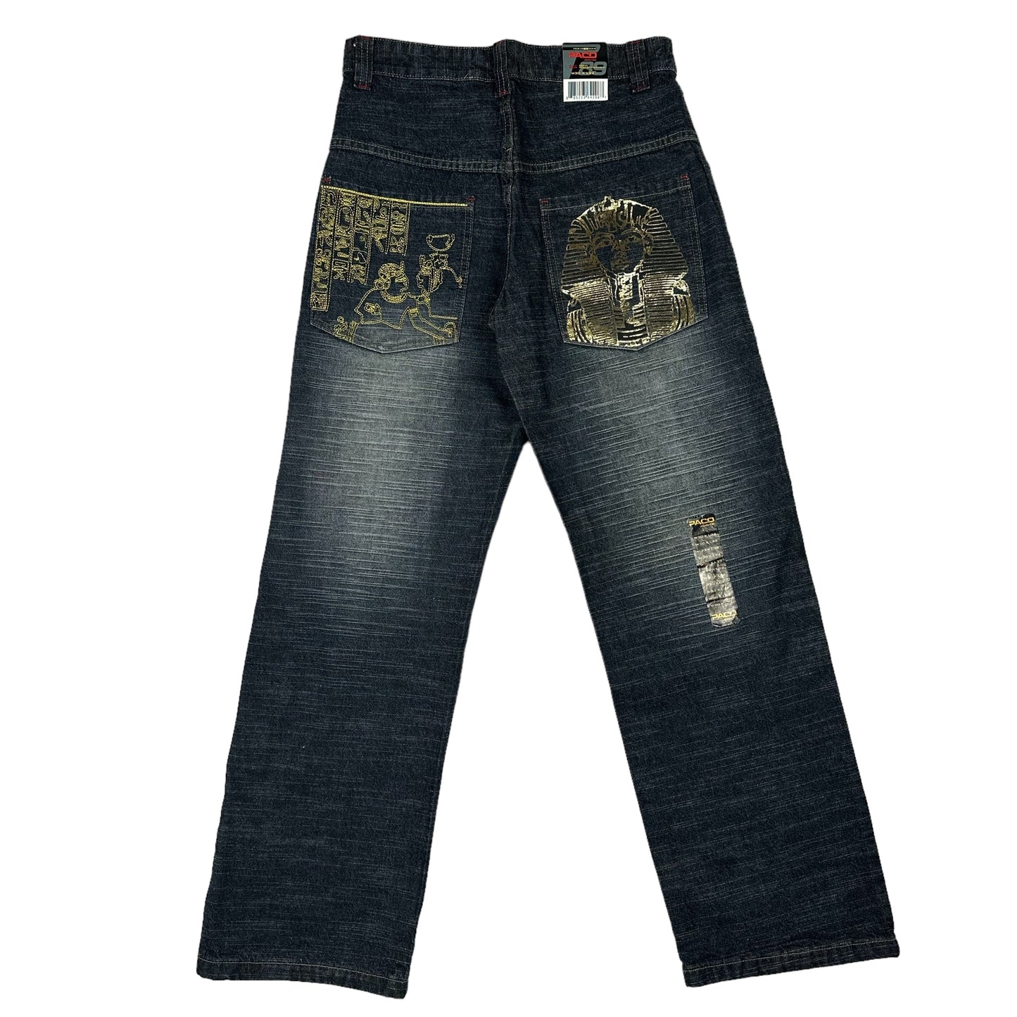 Vintage Y2K Paco Jeans Egyptian Pharaoh Black Denim Pants