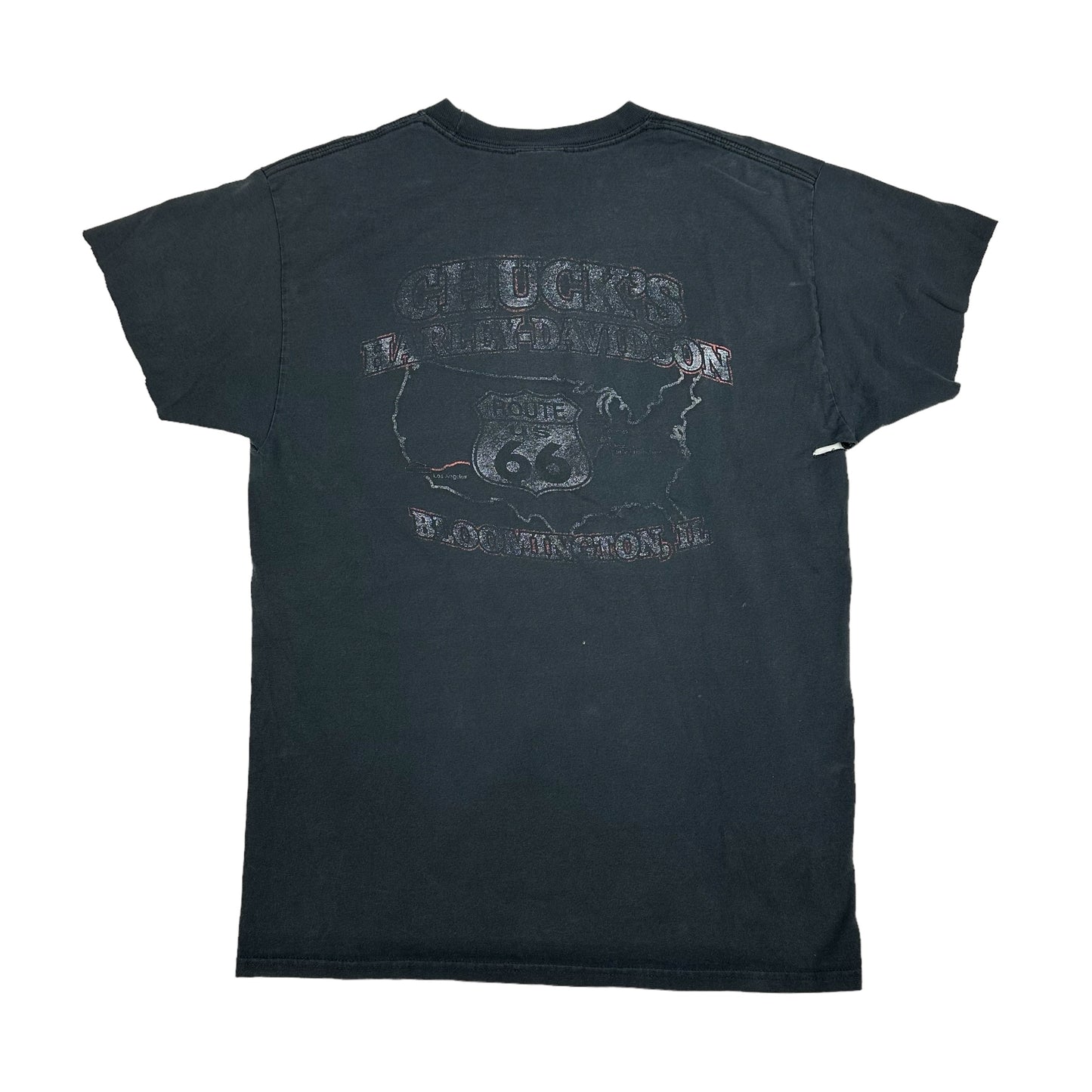 Vintage Harley Davidson Faded Black Eagle Tee (Distressed)