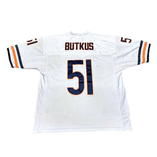 Dick Butkus Chicago Bears #51 Mitchell & Ness White Throwbacks NFL Football Jersey