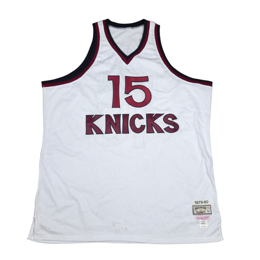 Earl Monroe #15 New York Knicks White Mitchell & Ness Basketball Jersey