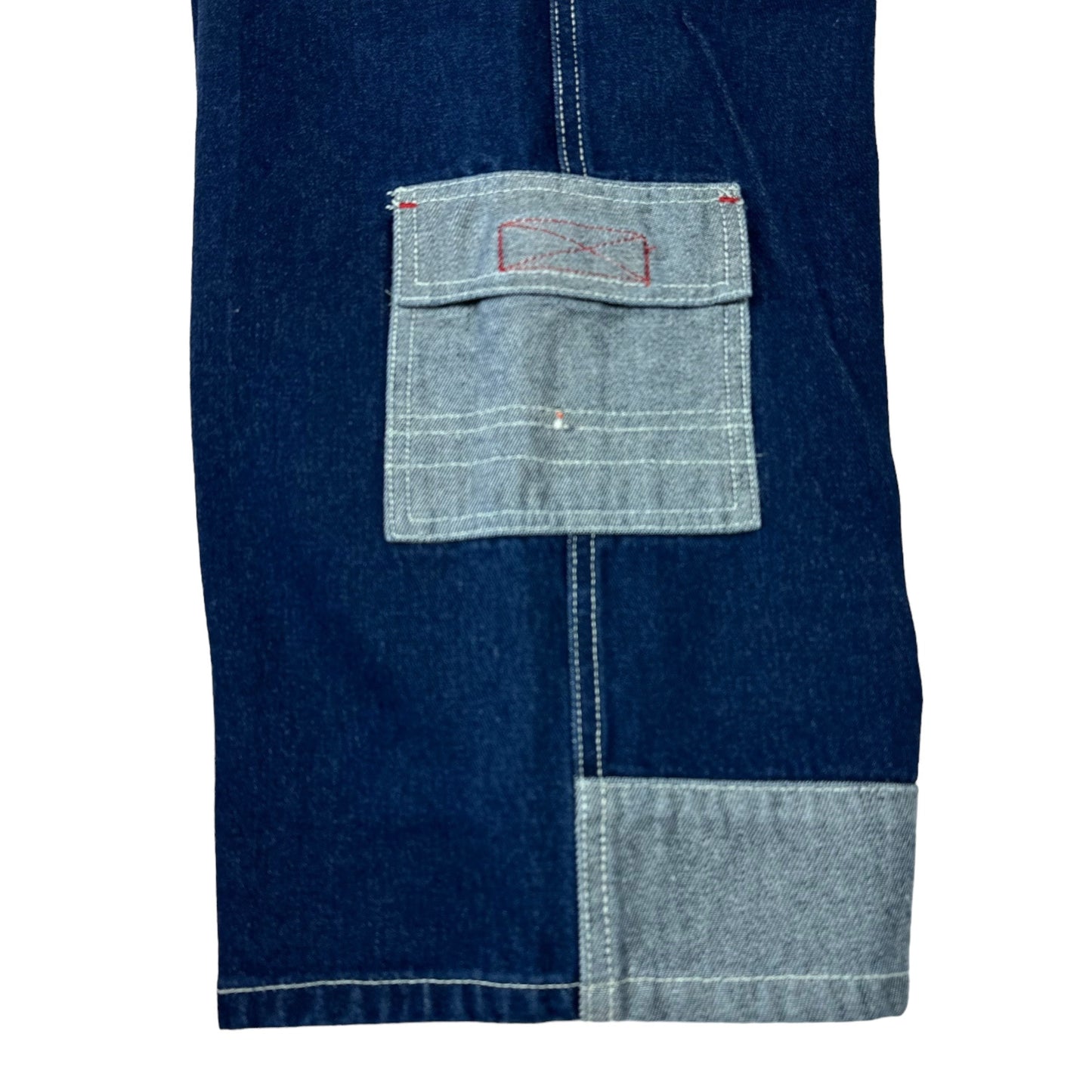 Vintage Women's Y2K French Toast Denim Patchwork Pants