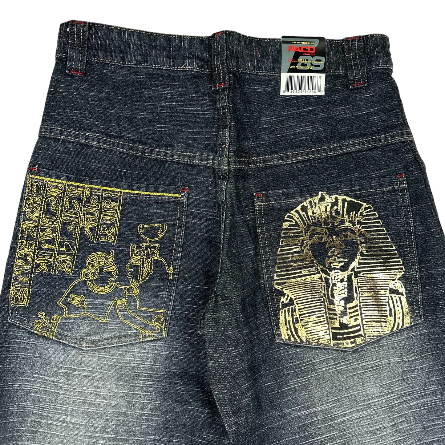 Vintage Y2K Paco Jeans Egyptian Pharaoh Black Denim Pants