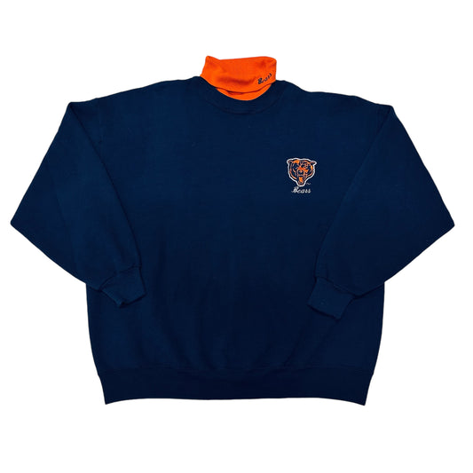 Vintage Chicago Bears Sweatshirt NFL Chalk Line Turtle Neck