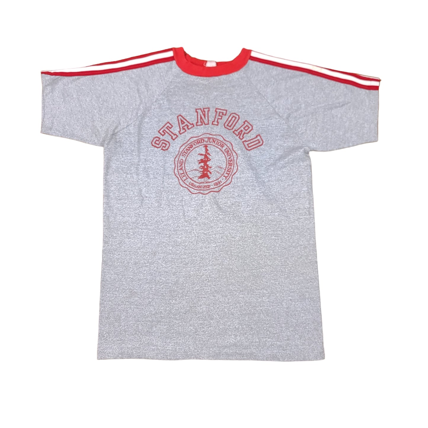 Vintage Stanford Junior University Gray Red Tee