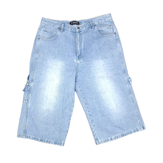 Vintage Y2K Light Blue Fubu Sport Denim Shortsa