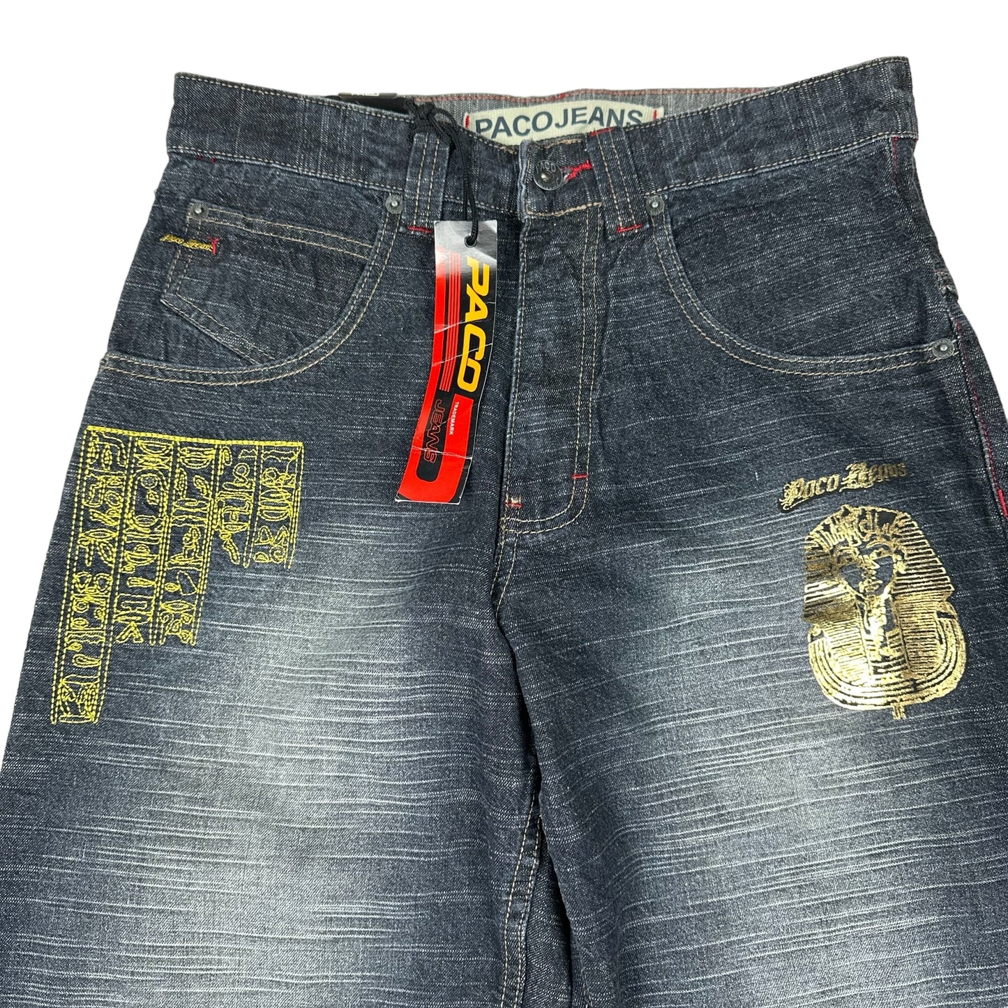 Vintage Y2K Paco Jeans Egyptian Pharaoh Black Denim Pants